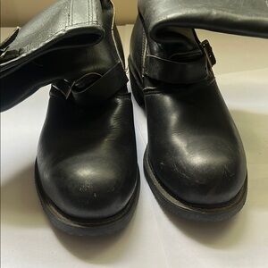 12R Carolina Black Leather Men's Boots